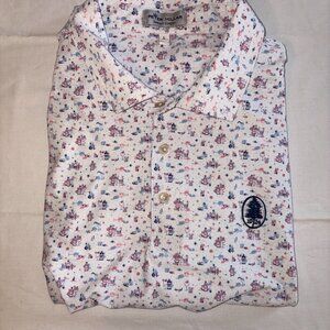 Peter Millar Bar for the Course Speakeasy Allover Print Performance Polo Large